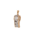 18K Gold plated Whistle Charm Micro Pave Pendant Findings for Necklace Component Jewelry Making Supplies I-213 - DLUXCA