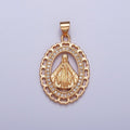 18K Gold Micro Paved CZ Religious Pope Pendant For Jewelry Making H-178 - DLUXCA