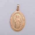 18k Rose Gold plated St Andrew Cross Medal - Patron of Fishermen and Unmarried Women - Religious Jewelry Novena Prayer Rosary Supply J-116 - DLUXCA