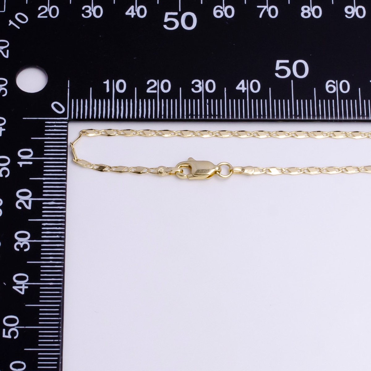 1.8mm Unique Mariner Tilt 18 Inch Layering Chain Necklace | WA-1901 Clearance Pricing - DLUXCA