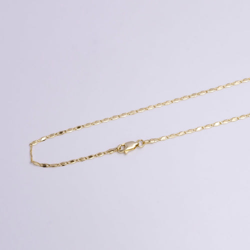 1.8mm Unique Mariner Tilt 18 Inch Layering Chain Necklace | WA-1901 Clearance Pricing - DLUXCA