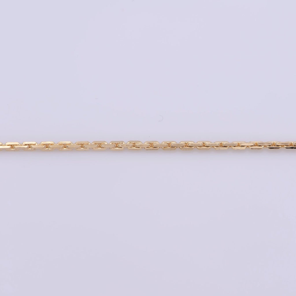 19.5 inch Cable Chain Necklace, 18K Gold Plated Finished Chain For Jewelry Necklace Making, Dainty 1.4mm Cable Necklace w/ Lobster Clasps | CN-377 Clearance Pricing - DLUXCA
