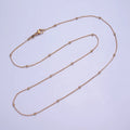 19.5 Inch Satellite Chain 18K Gold plated Dainty Ball Link Chain Necklace | WA-1604 Clearance Pricing - DLUXCA