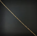 19.6 inches Ready To Use 18K Gold plated Figaro Chain Necklace, Dainty 3mm Necklace w/ Lobster Clasps | CN-714 - DLUXCA