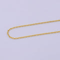 19.7'' Ready to Use 24K Gold plated Thin Cable Necklace Chain, Layering Cable Chain Dainty Necklace, For Pendant Charm Necklace Making WA-743 - DLUXCA