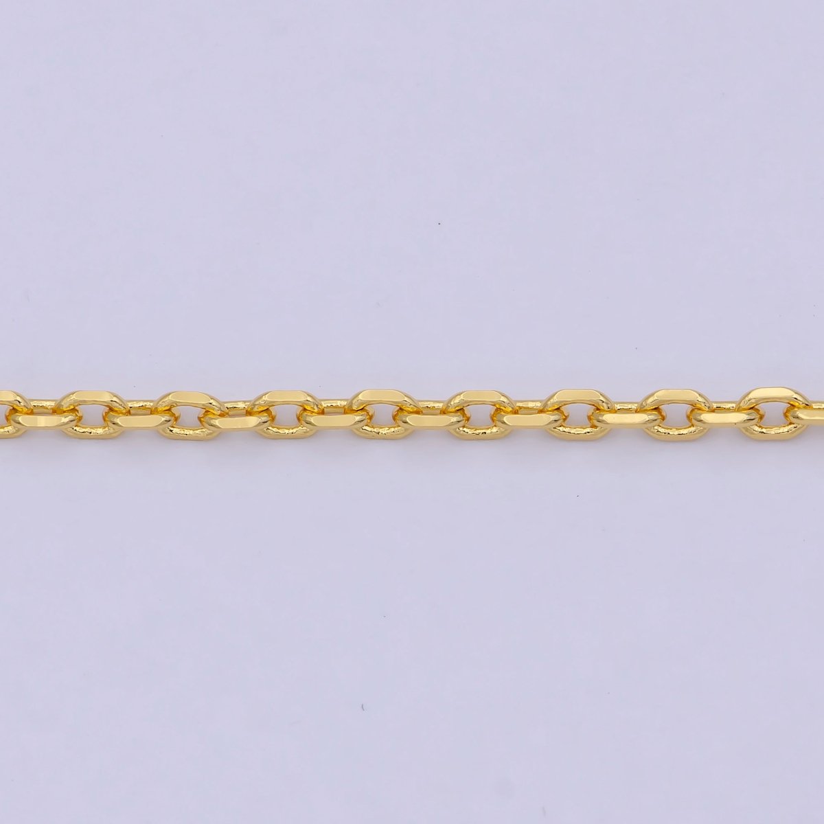 19.7'' Ready to Use 24K Gold plated Thin Cable Necklace Chain, Layering Cable Chain Dainty Necklace, For Pendant Charm Necklace Making WA-743 - DLUXCA