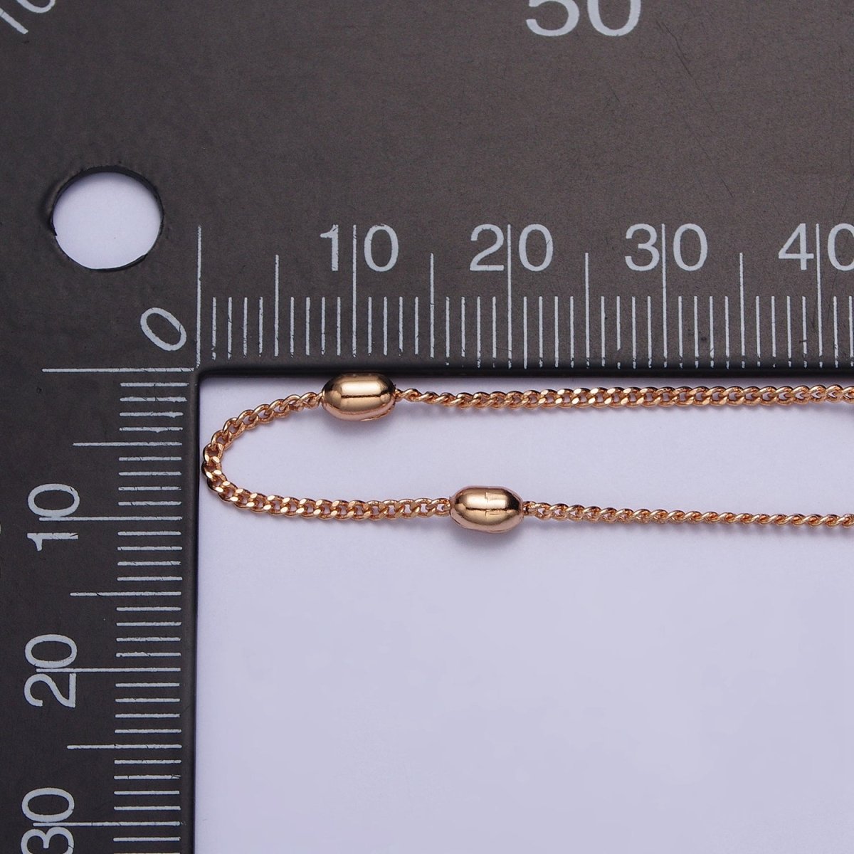 19.75 Inch Satellite Chain 18K Gold plated Dainty Beaded Chain Necklace | WA-1602 Clearance Pricing - DLUXCA