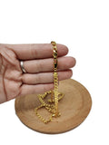 19.9 inch Curb Chain Necklace, 24K Gold Plated Finished Necklace For Jewelry Making, 4.2mm Width Curb Necklace w/ Lobster Clasps | CN-965 Clearance Pricing - DLUXCA
