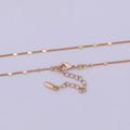 1mm 18K Gold plated Chain Necklace Gold Curb Chain, Gold Chains 18 inch + 2 inch extender | WA-542 Clearance Pricing - DLUXCA