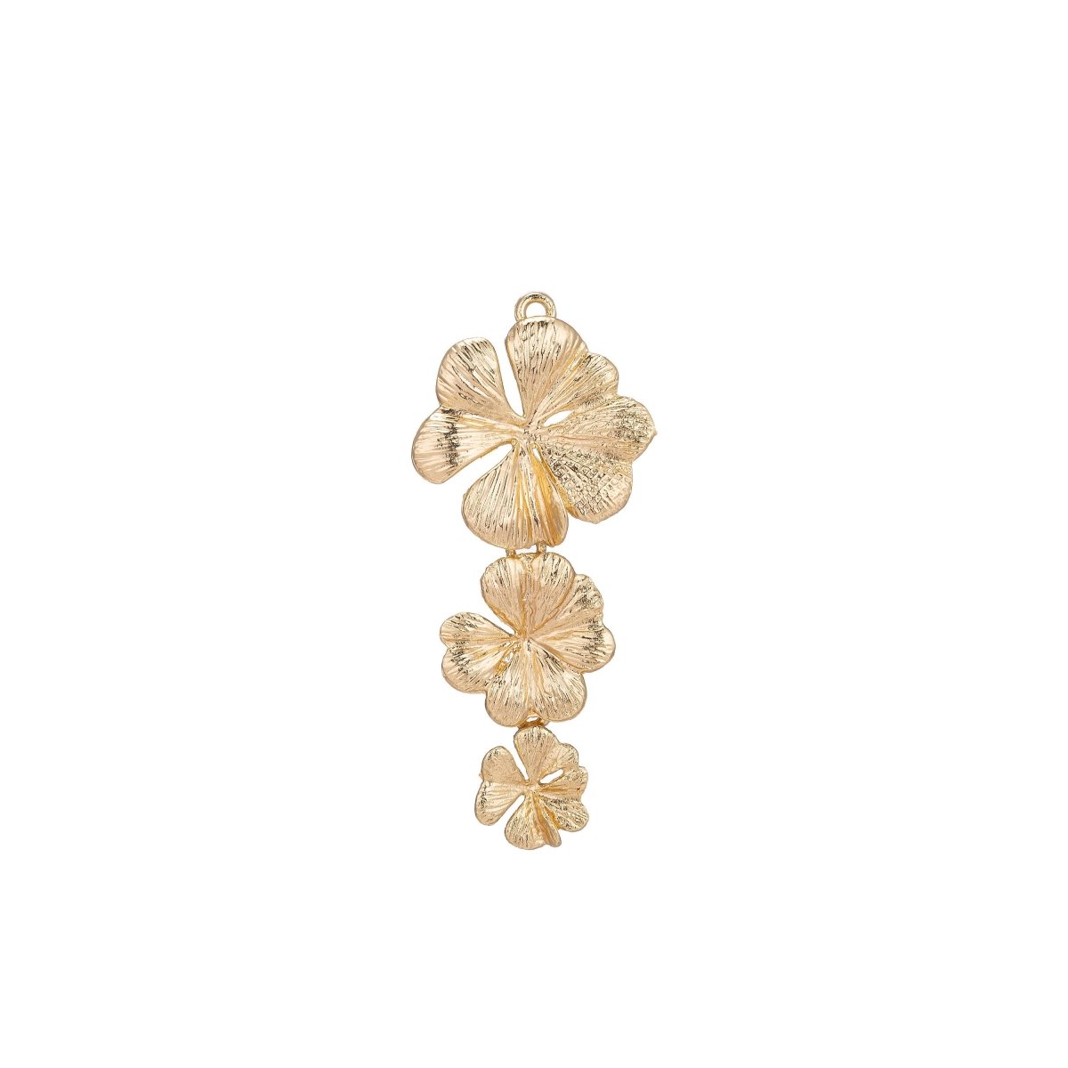 1pc Gold plated Flowers Necklace Pendant Charm Bead Bails Findings for Jewelry Making Dangle Necklace Pendant E-464 - DLUXCA