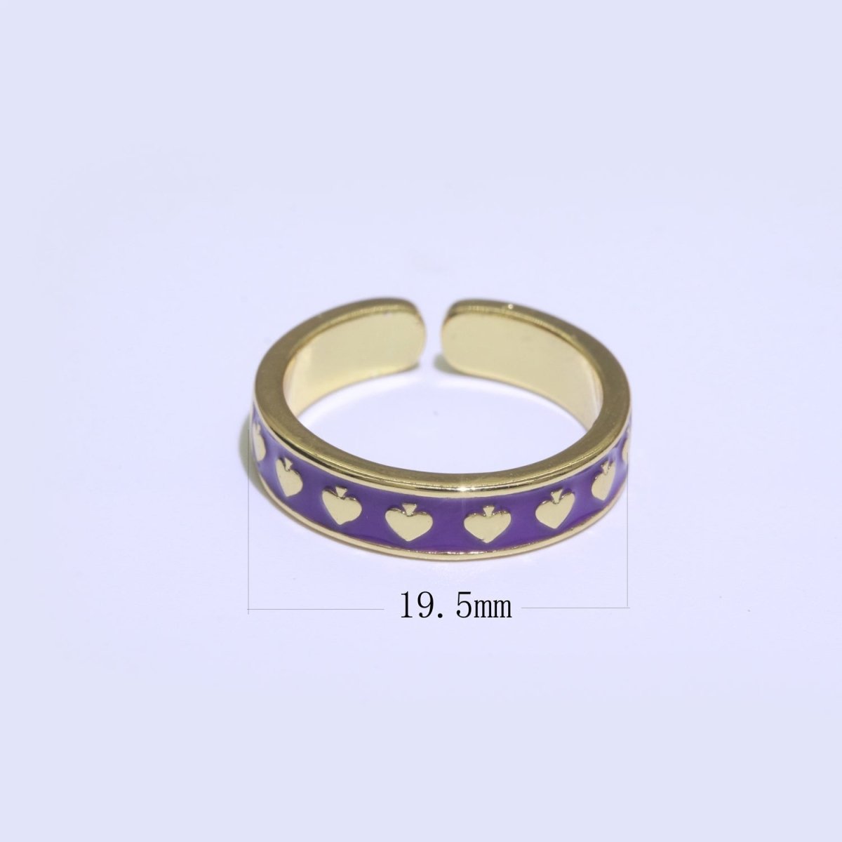 1x Dainty Colorful Enamel Ring Multicolor Enamel Band Spade Ring Stacking Open Ring Adjustable Ring Yellow Teal Pink Green White Neon Ring O-395 ~ O-402