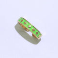 1x Dainty Colorful Enamel Ring Multicolor Enamel Band Spade Ring Stacking Open Ring Adjustable Ring Yellow Teal Pink Green White Neon Ring O-395 ~ O-402