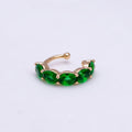 1x Ear cuff no piercing Gold with 8 Different Color cz, ear cuff, minimalist jewelry conch cuff AI-001~AI-008