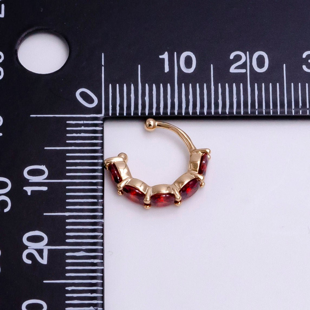 1x Ear cuff no piercing Gold with 8 Different Color cz, ear cuff, minimalist jewelry conch cuff AI-001~AI-008