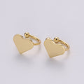 1x Left Gold Ear cuff, No piercing ear cuff, Fake piercing, Ear cuff, Helix no piercing hoop, heart ear cuff, Love earring, ear cuff, AI-137 - DLUXCA
