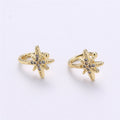 1x Star Gold plated Earring Simple Ear Cuff, delicate ear cuff, ear cuff no piercing, gold ear cuff, ear cuff, gold ear cuff AI-132 - DLUXCA