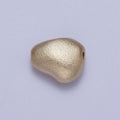 20 Pieces Geometric Bean Matte Gold Abstract Bead | B-443 - DLUXCA