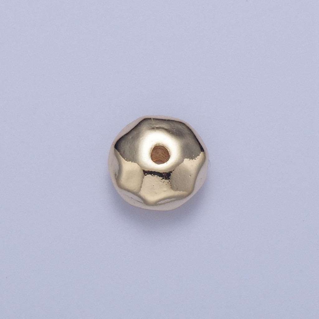 20 Pieces Pack 6mm Round Abstract Geometric Spacer Beads Jewelry Making in Gold & Silver | W-932 W-933