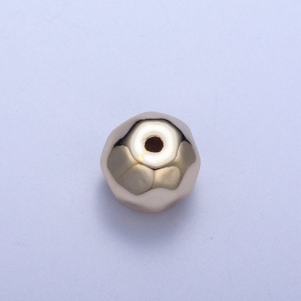 20 Pieces Pack Geometric 14.8x6mm Abstract Spacer Beads Jewelry Findings in Gold & Silver | W-934 W-935