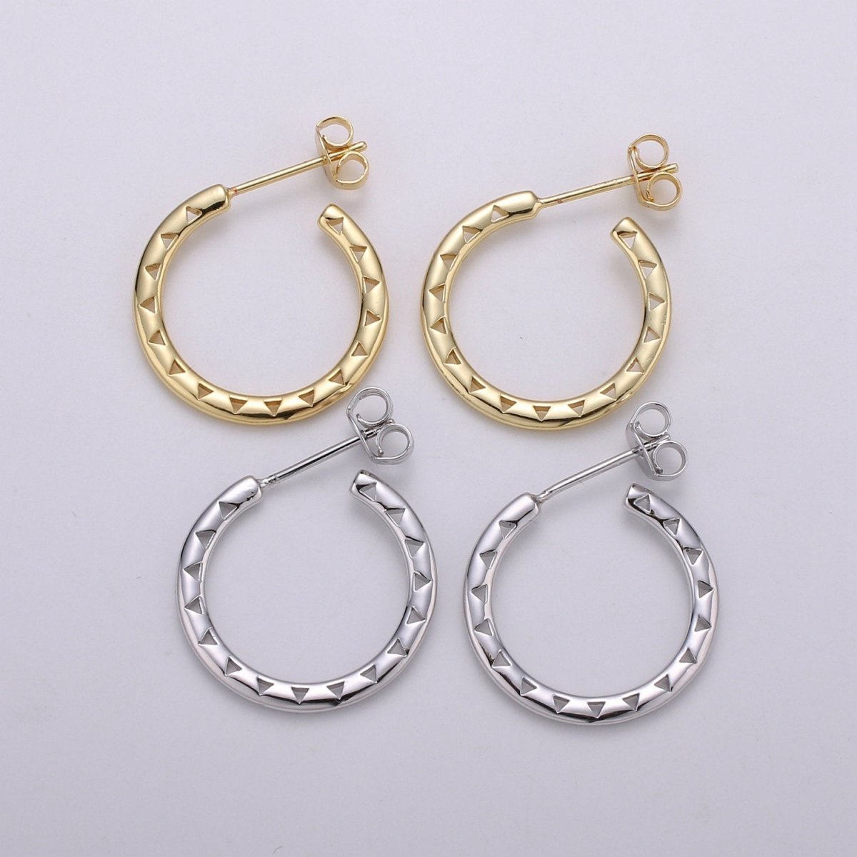 20mm Gold Hoop Earrings, Gold Vermeil Hoop Earrings, Statement Hoops, Tube Hoop Earrings, Large Hoop Earrings, Small Hoop Earrings for Gift Q-326 Q-327