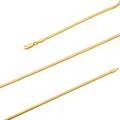 21.6 inches Omega Finished Necklace For Jewelry Making, 24K Gold Plated Chain Necklace, Dainty 2.3mm Omega Necklace w/ Lobster Clasps | CN-198 Clearance Pricing - DLUXCA