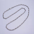 21.75 Inch Tube Chain Silver Dainty Tube Cable Link Necklace Ready to Wear for Jewelry Making w/ Clasp for Jewelry Making Supply | WA-1607 Clearance Pricing - DLUXCA
