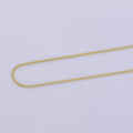 23.5" Curb Chain Necklace, 14K Gold Plated Finished Chain For Jewelry Making, Dainty 1.1mm Curb Necklace w/Spring Ring | CN-362 Clearance Pricing - DLUXCA