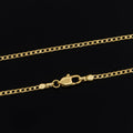 Long 23.9 inch Curb Chain Necklace, 24K Gold plated Curb Finished Necklace For Jewelry Making, Dainty 1.9mm Curb Necklace w/ Lobster Clasps | CN-933