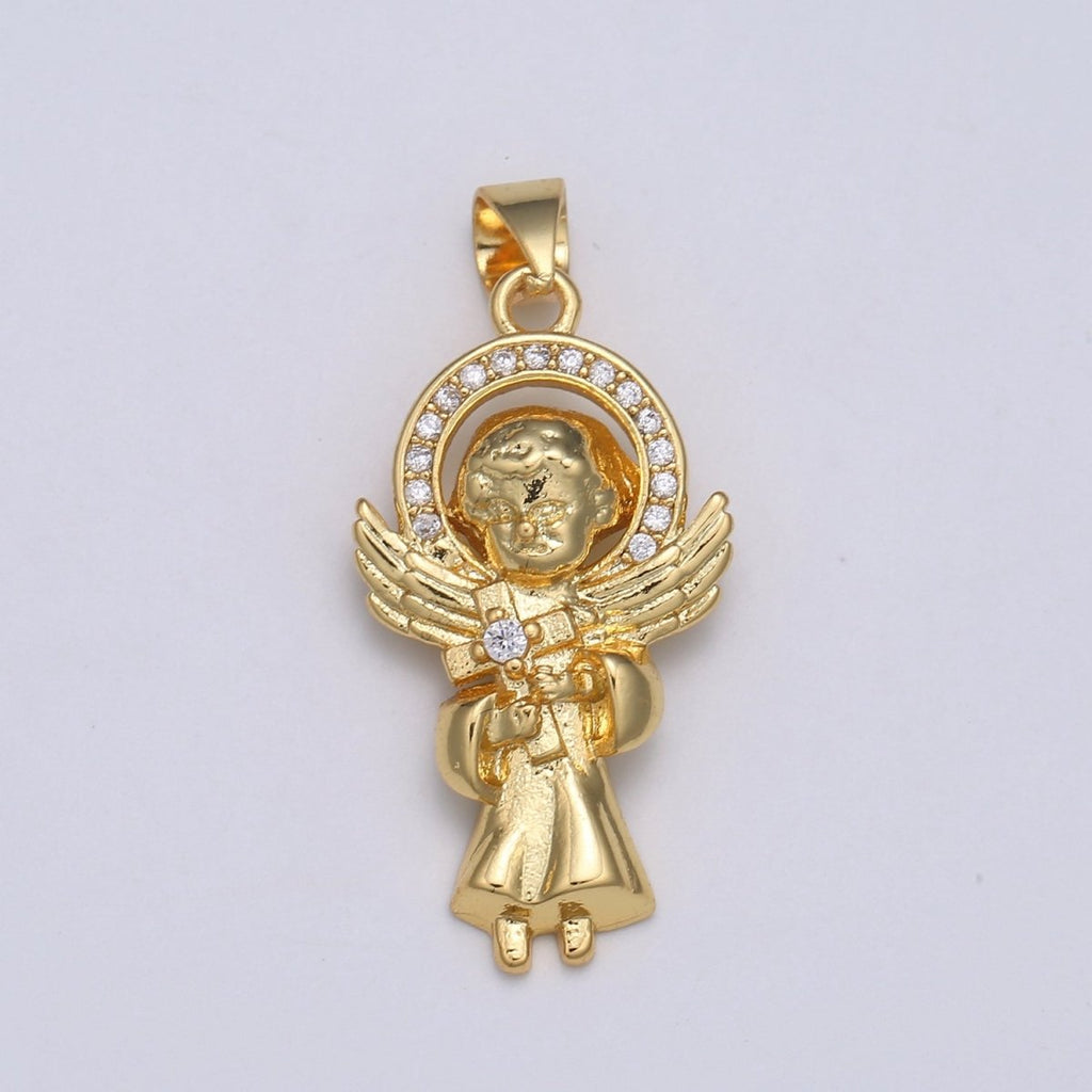 24K Baby Angel Gold plated Pendants - J-280 - DLUXCA