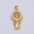 24K Baby Angel Gold plated Pendants - J-280 - DLUXCA