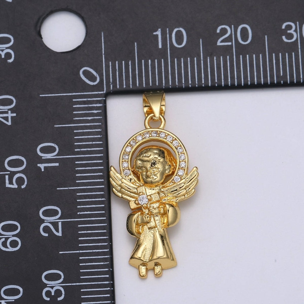 24K Baby Angel Gold plated Pendants - J-280 - DLUXCA