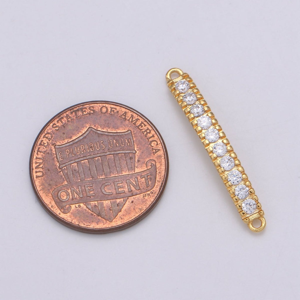 24K Crystal Gold plated Simple Connectors F-562 - DLUXCA