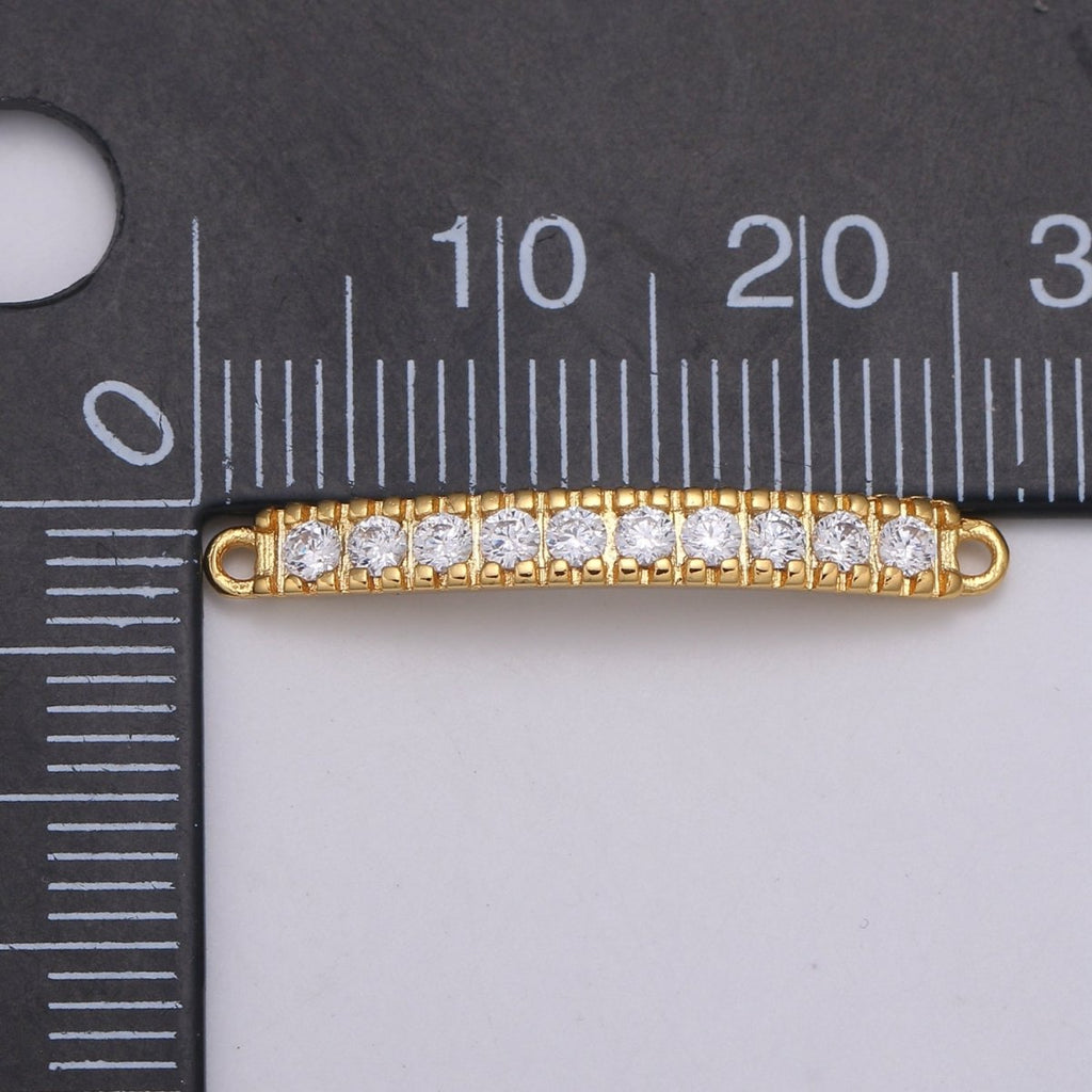 24K Crystal Gold plated Simple Connectors F-562 - DLUXCA