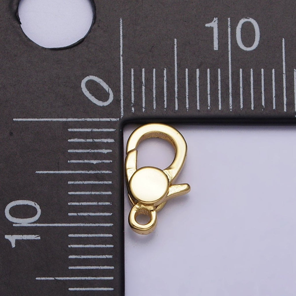 24K Gold plated 10.8mm Oval Lobster Clasps Closure Supply in Gold & Silver | Z-141 Z-142 - DLUXCA