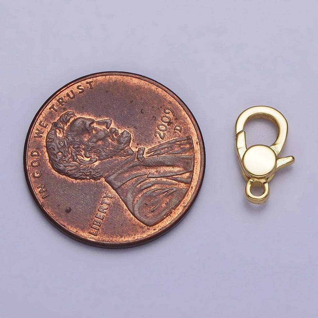 24K Gold plated 10.8mm Oval Lobster Clasps Closure Supply in Gold & Silver | Z-141 Z-142 - DLUXCA