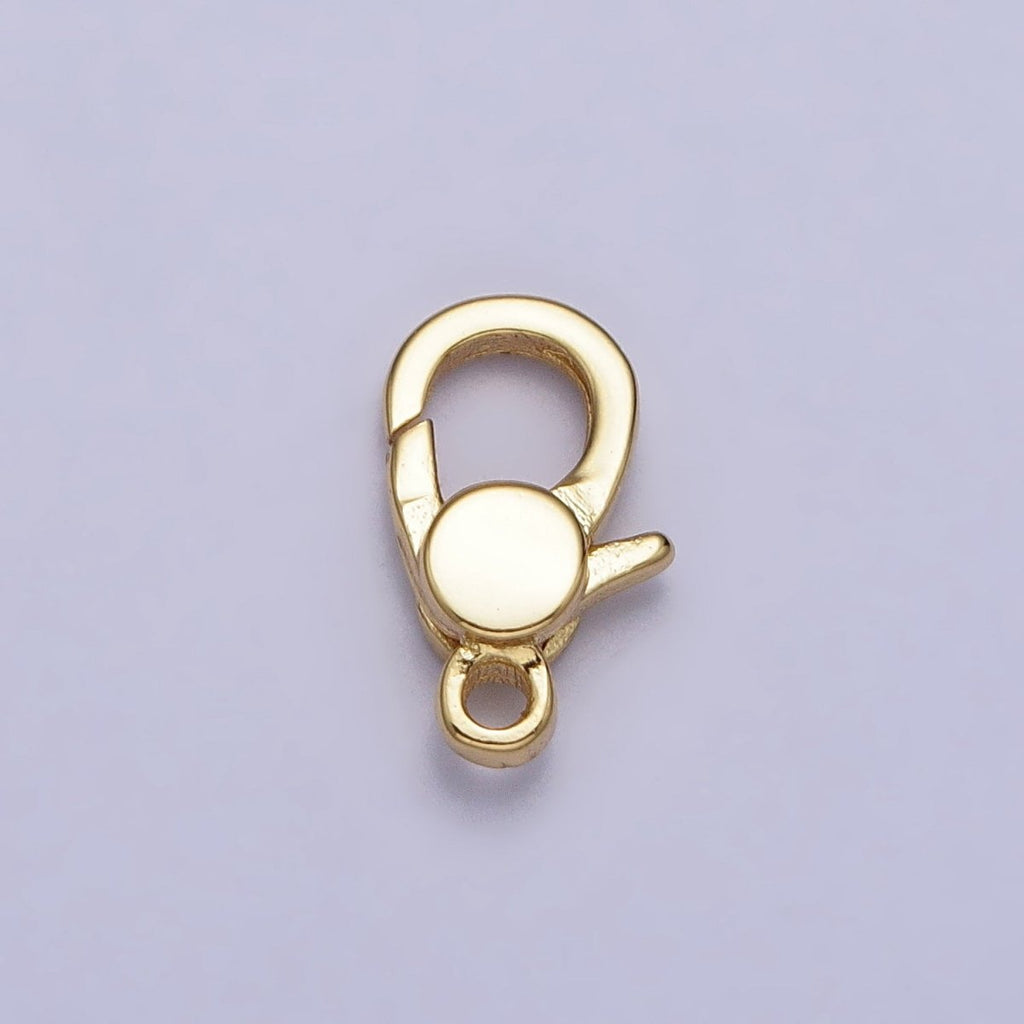 24K Gold plated 10.8mm Oval Lobster Clasps Closure Supply in Gold & Silver | Z-141 Z-142 - DLUXCA