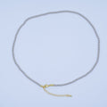 24K Gold plated 10mm, 8mm, 6mm, 4mm, 3mm Grey Round Shell Pearl 17 Inch Necklace | WA - 2826 ~ WA - 2830 