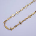 24K Gold plated 11mm Designed Quatrefoil Oval Outline Bulk Unfinished Chain For DIY Jewelry Making Supply | ROLL-855 Clearance Pricing - DLUXCA