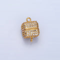 24K Gold plated 11mm Micro Paved CZ Magnetic Closure Findings in Gold & Silver | Z896 - DLUXCA