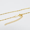 24K Gold plated 1.2mm Tube Bar Chain, Bead Necklace 16 Inches + 2 Inches Chain Extender, Gold Cylinder Tube Bar Necklace Jewelry Making | CN-982 Clearance Pricing - DLUXCA