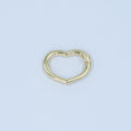 24K Gold plated 14.8mm Minimalist Heart Push Gate Finding in Gold & Silver | Z1136 - DLUXCA