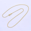 24K Gold plated 1.4mm Minimalist Cable Chain 18 Inch Necklace | WA - 2717 - DLUXCA