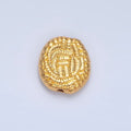 24K Gold plated 14mm Multiple Rope Croissant Bead | B186 - DLUXCA