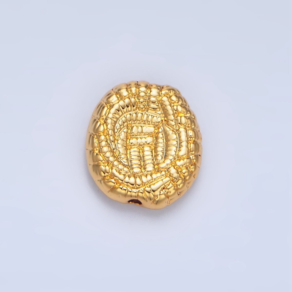24K Gold plated 14mm Multiple Rope Croissant Bead | B186 - DLUXCA