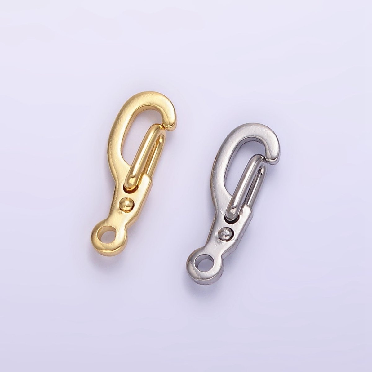 24K Gold plated 14mm Snap Hook Closure Findings in Gold & Silver | Z801 - DLUXCA