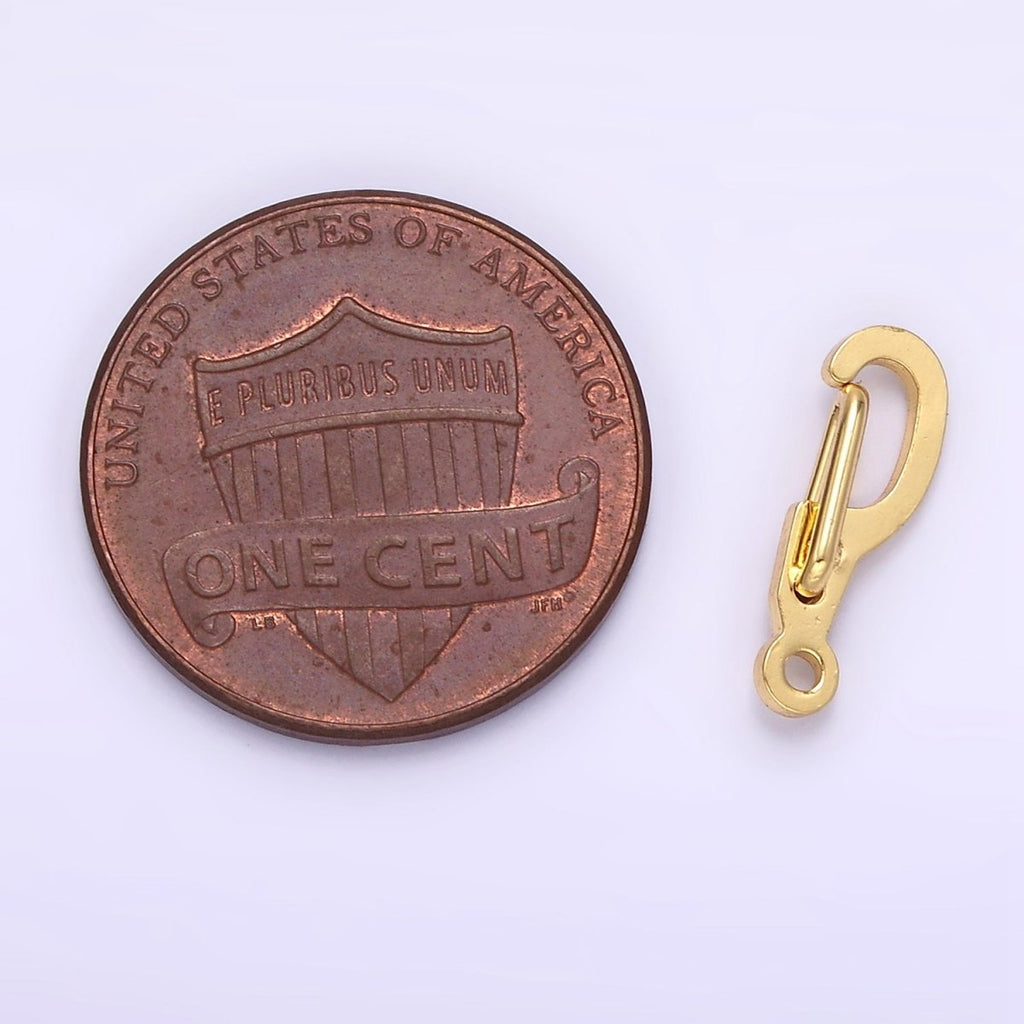 24K Gold plated 14mm Snap Hook Closure Findings in Gold & Silver | Z801 - DLUXCA
