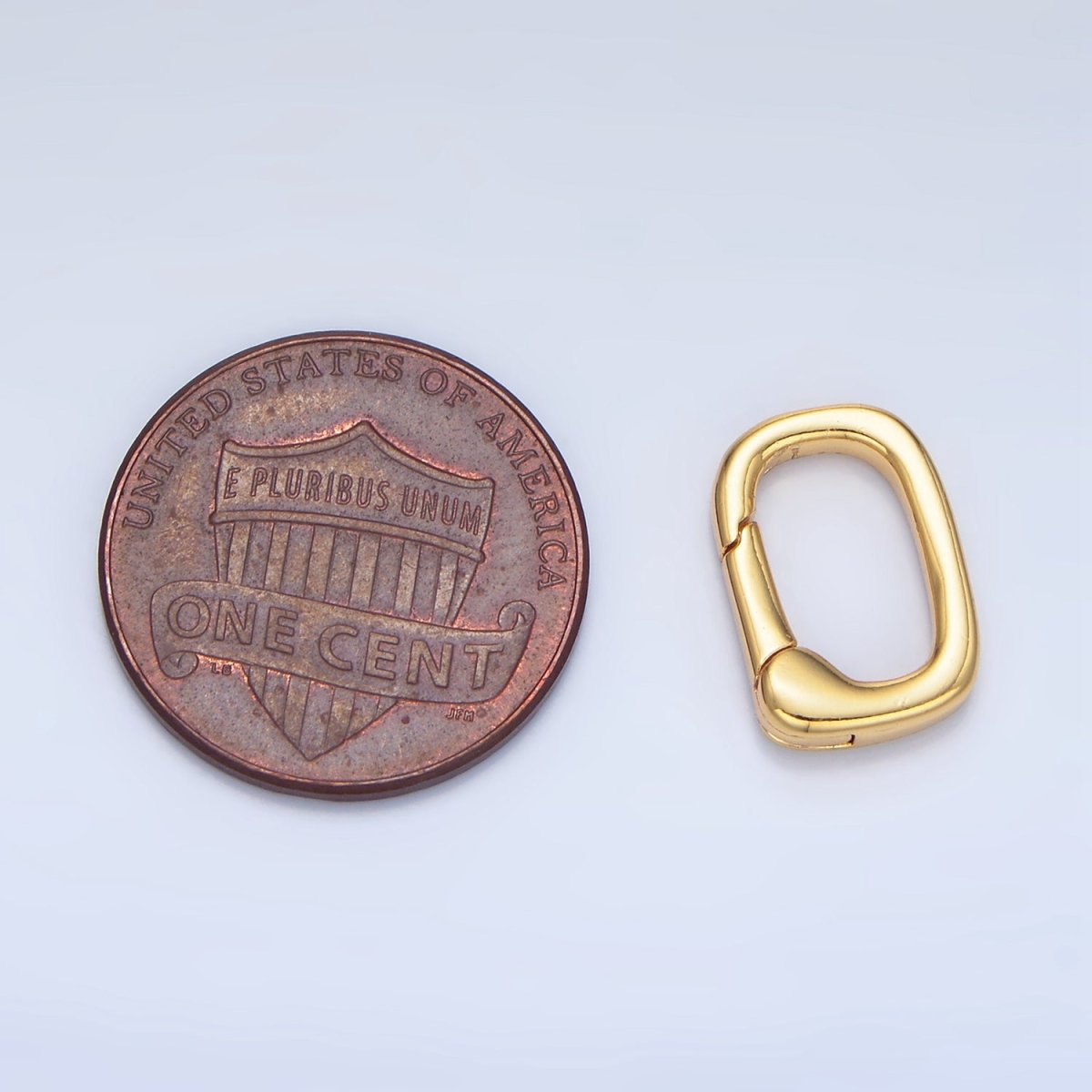 24K Gold plated 14mm Square Push Spring Gate Findings in Gold & Silver | Z966 - DLUXCA