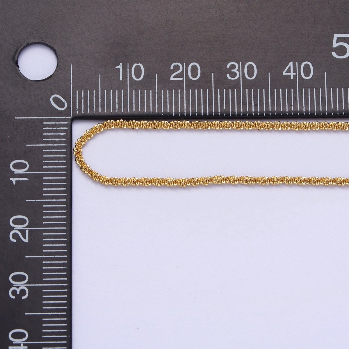 24K Gold plated 1.5mm Byzantine Twist 17.5 Inch Gold, Silver Chain | WA-1257 WA-1295 Clearance Pricing