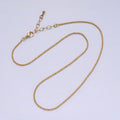 24K Gold plated 1.5mm Byzantine Twist 17.5 Inch Gold, Silver Chain | WA-1257 WA-1295 Clearance Pricing