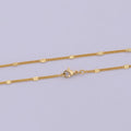 24K Gold plated 1.5mm Curb Chain 15.5, 18 inch Finished Necklace For Wholesale Necklace Dainty Jewelry Making Supplies | WA-521 Clearance Pricing - DLUXCA